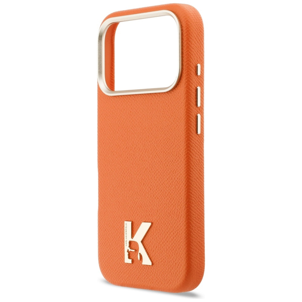 MagSafe Hülle für Apple iPhone 17 Pro Max, Karl Lagerfeld, Karl Head Logo, Orange