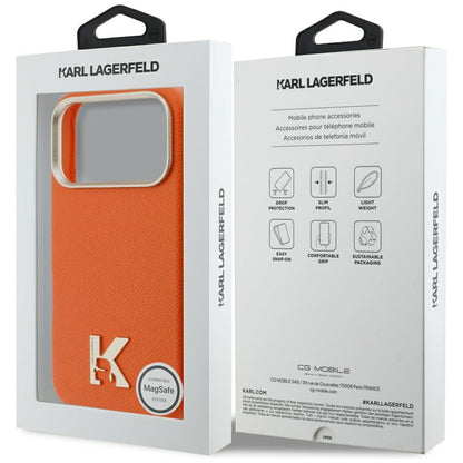 MagSafe Hülle für Apple iPhone 17 Pro Max, Karl Lagerfeld, Karl Head Logo, Orange