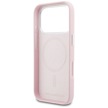 MagSafe Hülle für Apple iPhone 17 Pro Max, Karl Lagerfeld, Karl Head Logo, Rosa