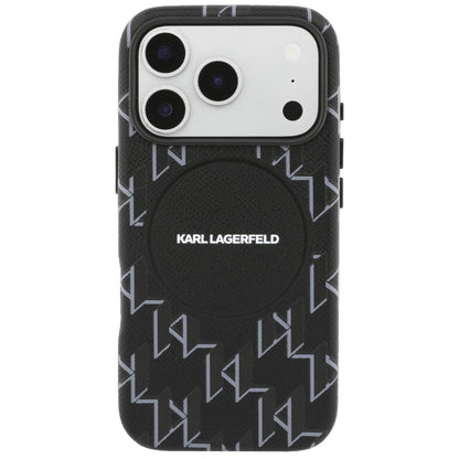 MagSafe Case for Apple iPhone 17 Pro Max, Karl Lagerfeld, KL Monogram Logo, Black