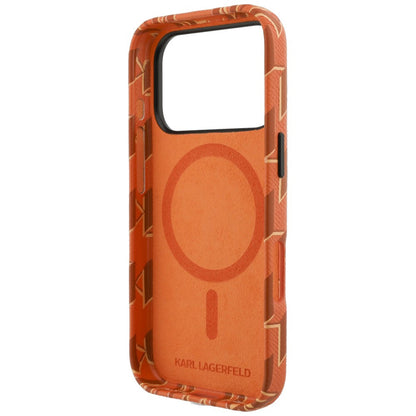 MagSafe Hülle für Apple iPhone 17 Pro Max, Karl Lagerfeld, KL Monogram Logo, Orange