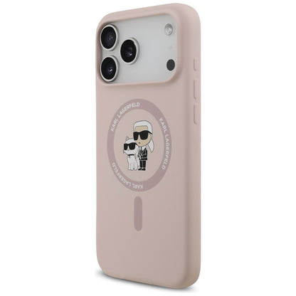MagSafe Hülle für Apple iPhone 17 Pro Max, Karl Lagerfeld, Ring Karl & Choupette, Rosa