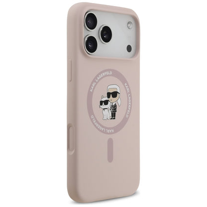 MagSafe Hülle für Apple iPhone 17 Pro Max, Karl Lagerfeld, Ring Karl & Choupette, Rosa