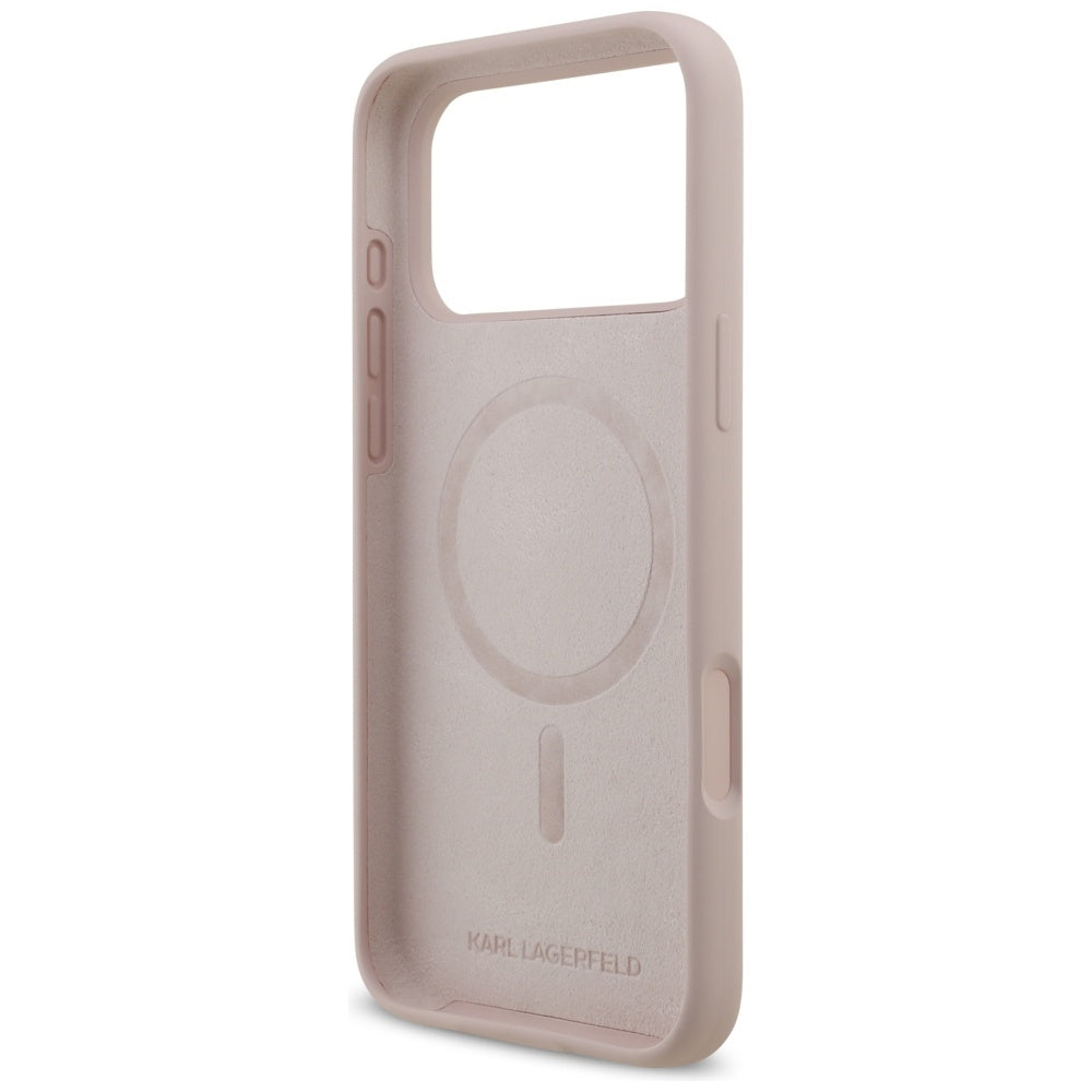 MagSafe Hülle für Apple iPhone 17 Pro Max, Karl Lagerfeld, Ring Karl & Choupette, Rosa