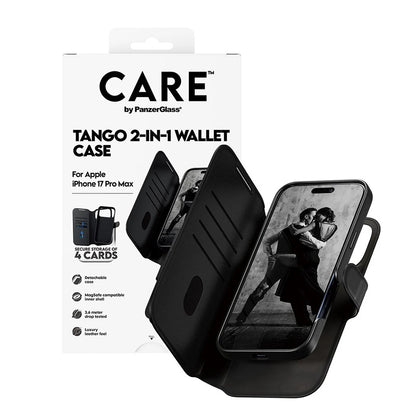 MagSafe Hülle für Apple iPhone 17 Pro Max, PanzerGlass, Care Feature Tango Two-in-One, Schwarz