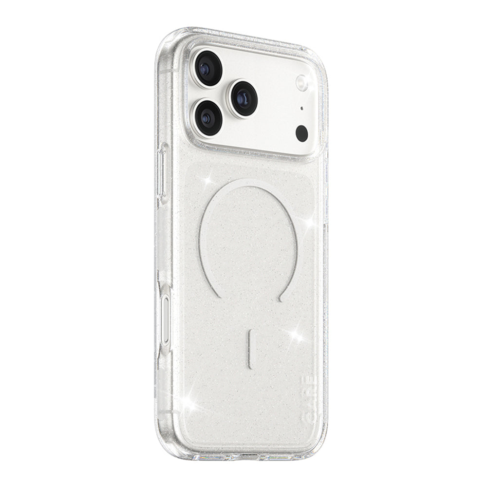 MagSafe Hülle für Apple iPhone 17 Pro Max, PanzerGlass, Care Urban Explorer Star Lit, Transparent Weiß