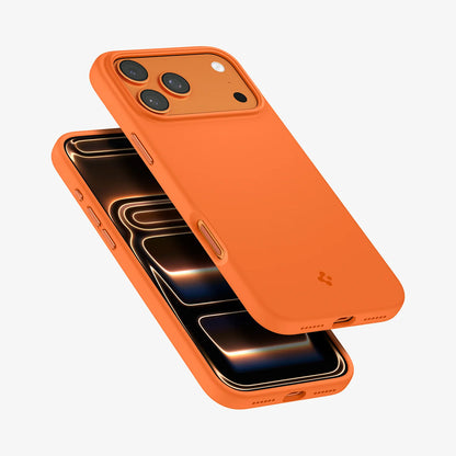 MagSafe-Hülle für Apple iPhone 17 Pro Max, Spigen, Silicone Fit, Orange ACS11378