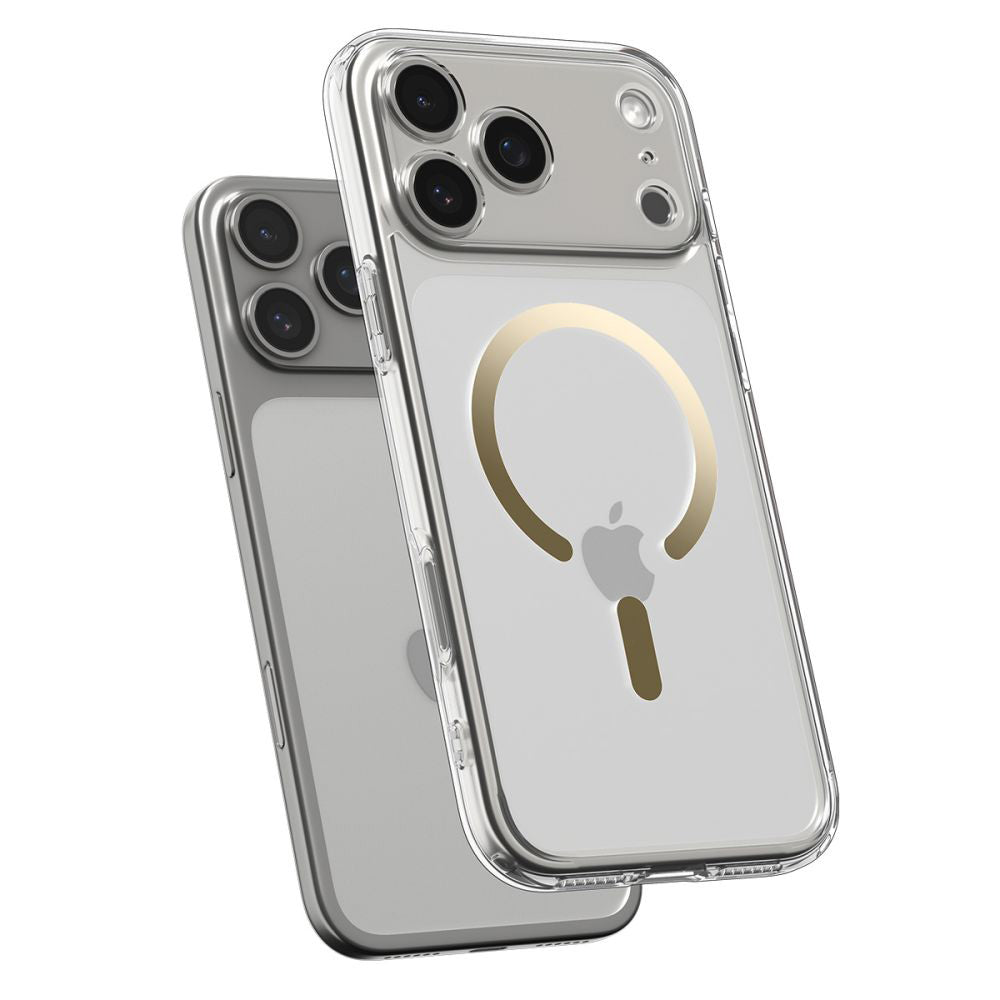 MagSafe Hülle für Apple iPhone 17 Pro Max, Spigen, Ultra Hybrid, Transparent Gold