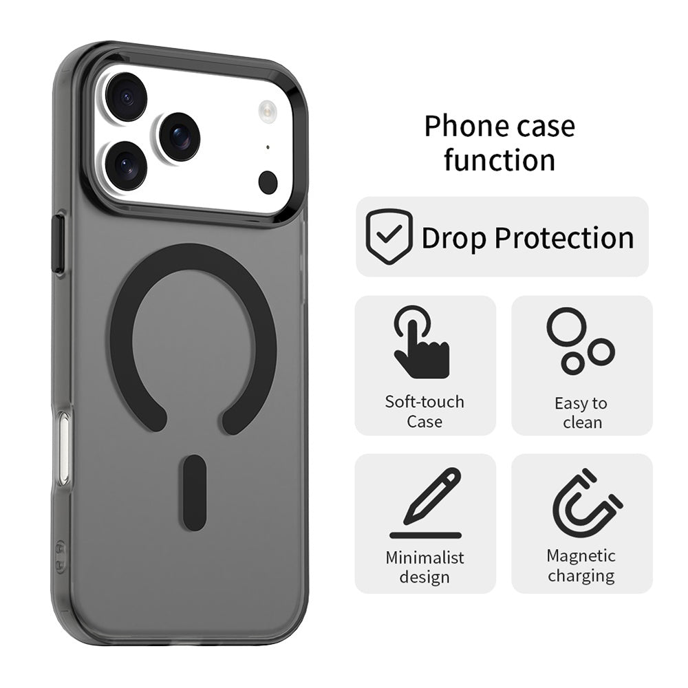 MagSafe Hülle für Apple iPhone 17 Pro Max, Techsuit, CandyCase, Schwarz