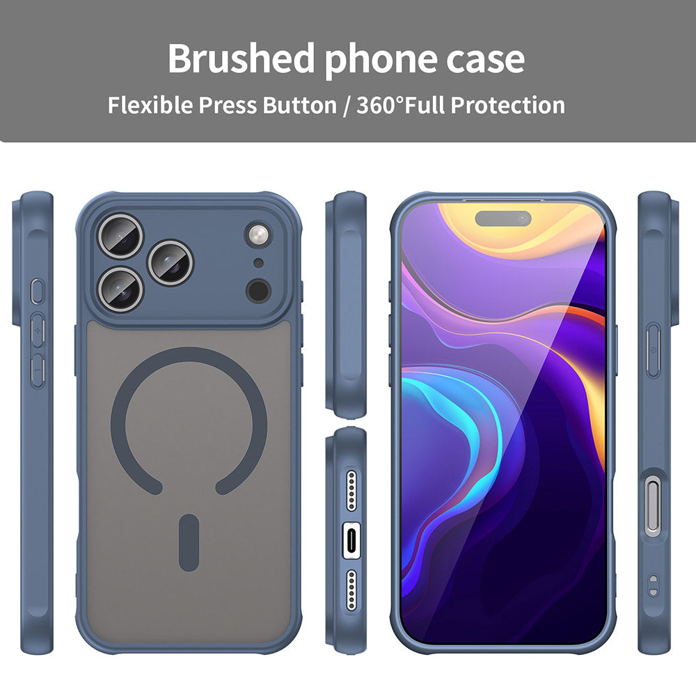 MagSafe Hülle für Apple iPhone 17 Pro Max, Techsuit, HaloFrost II, Marineblau