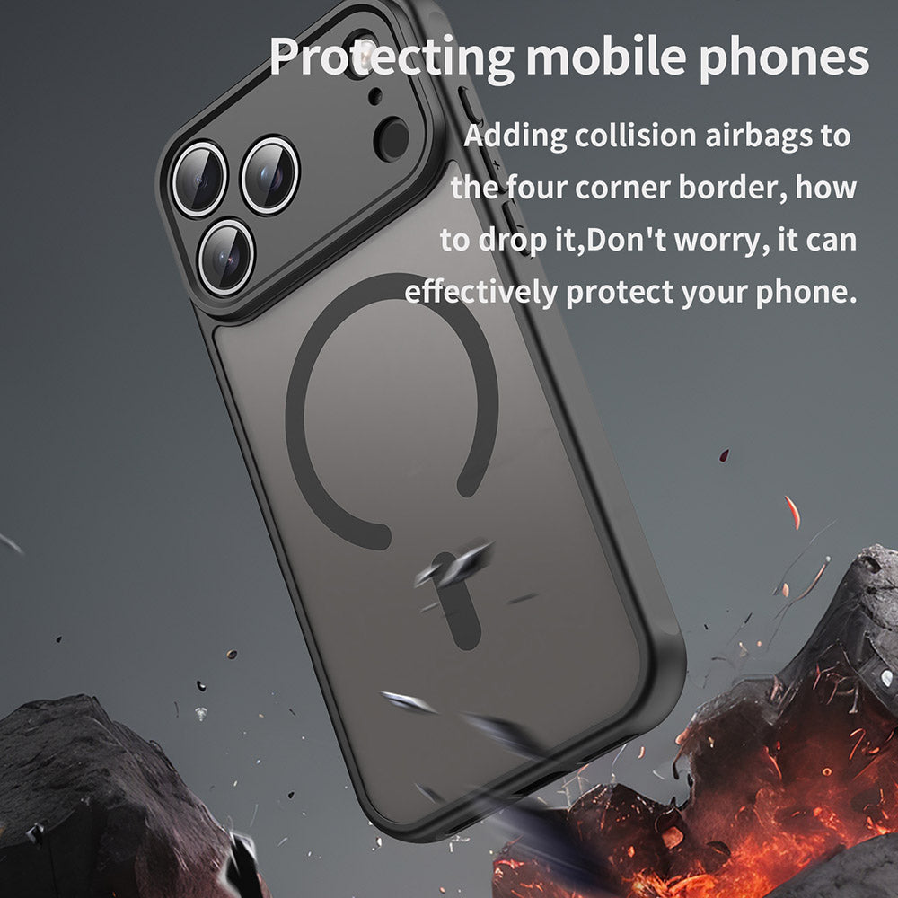 MagSafe Hülle für Apple iPhone 17 Pro Max, Techsuit, HaloFrost II, Schwarz
