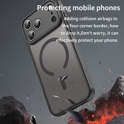 MagSafe Hülle für Apple iPhone 17 Pro Max, Techsuit, HaloFrost II, Schwarz