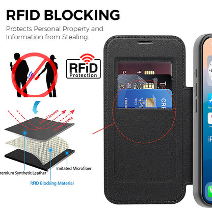 MagSafe Hülle für Apple iPhone 17 Pro Max, Techsuit, SmartMag Book, Braun