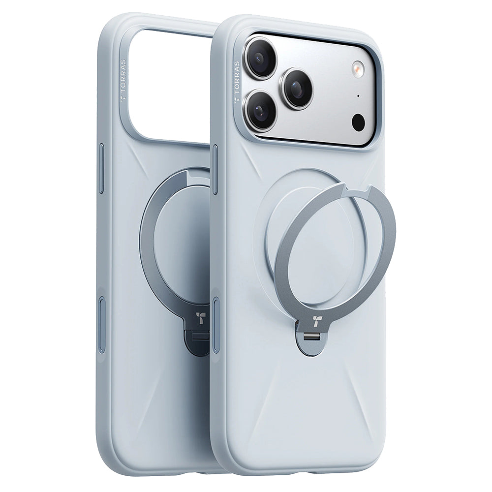 MagSafe Hülle für Apple iPhone 17 Pro Max, Torras, QPRO Silikon, Hellblau