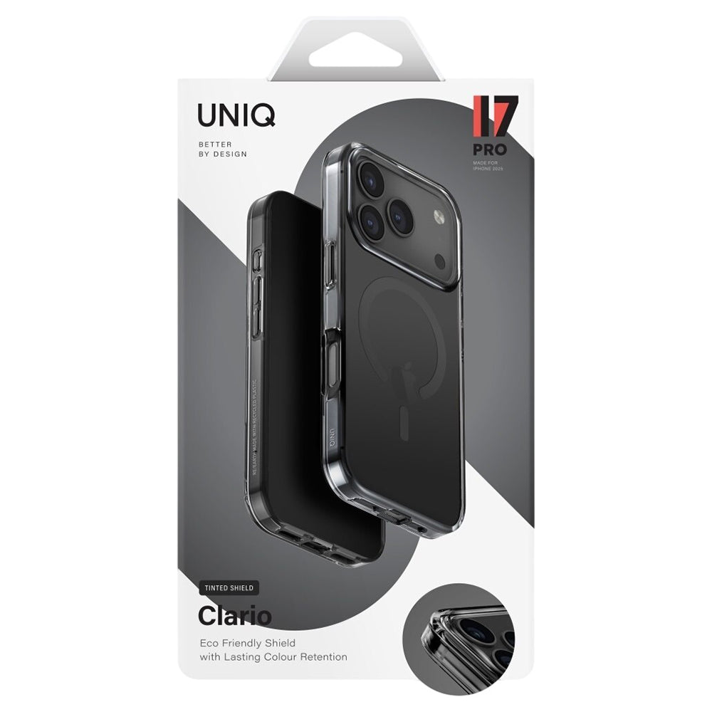 MagSafe Hülle für Apple iPhone 17 Pro Max, UNIQ, Clario MagClick, Schwarz