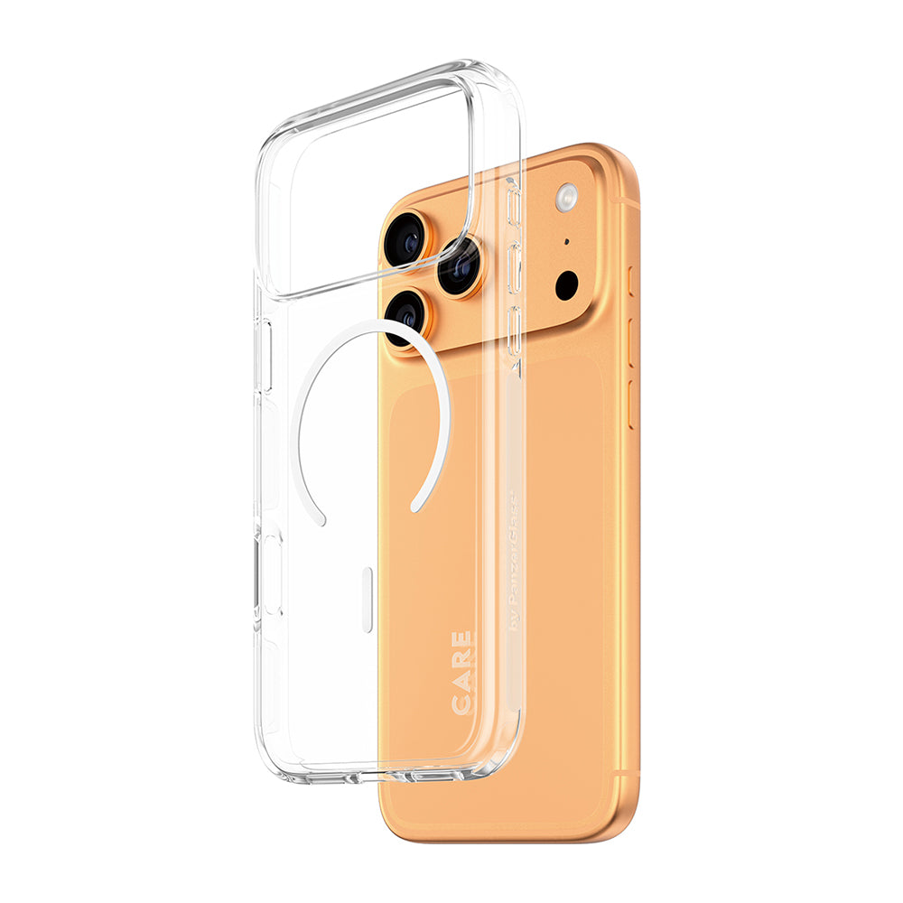 MagSafe Hülle für Apple iPhone 17 Pro, PanzerGlass, Care Urban Explorer, Transparent Weiß
