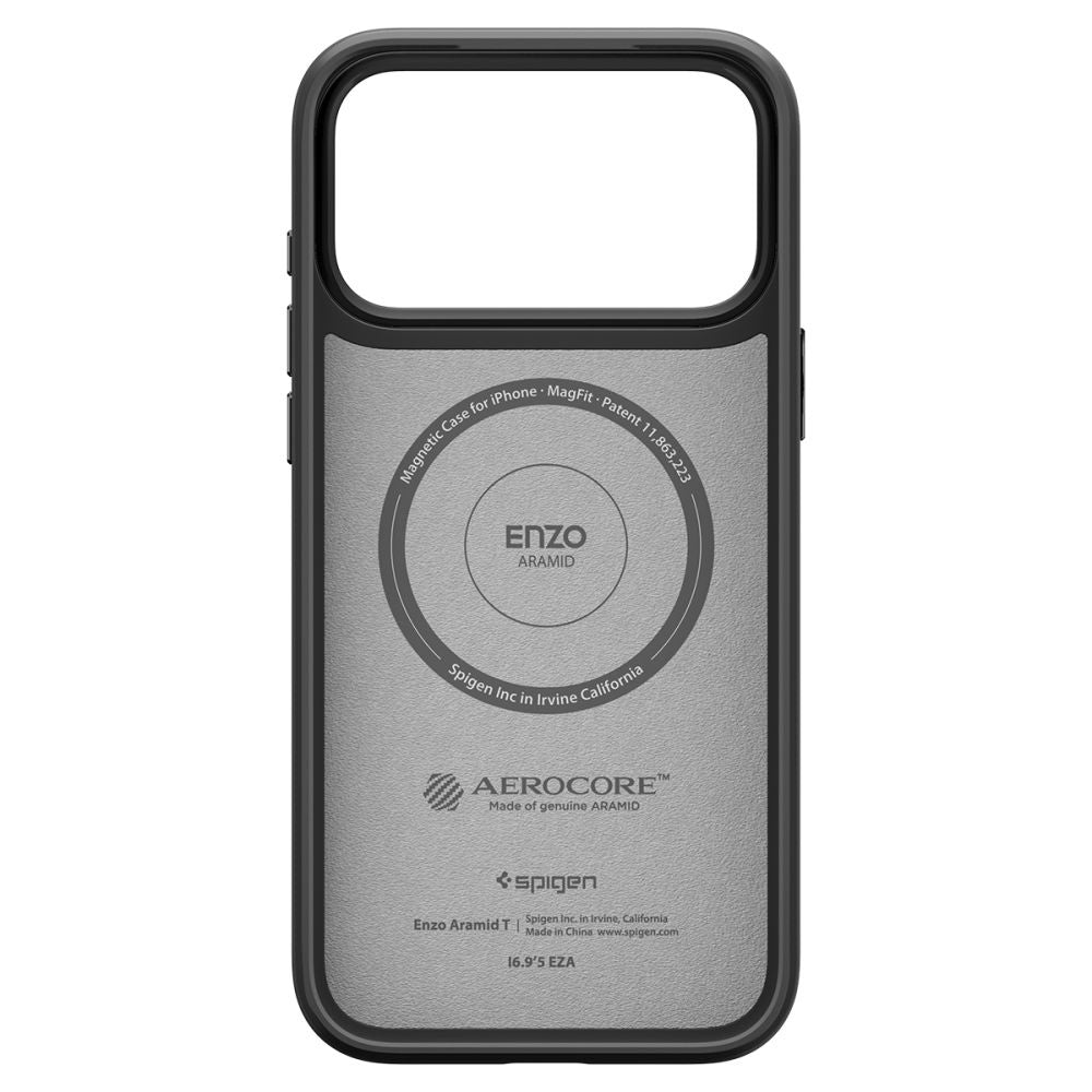 MagSafe Hülle für Apple iPhone 17 Pro, Spigen, Enzo Aramid T, Schwarz