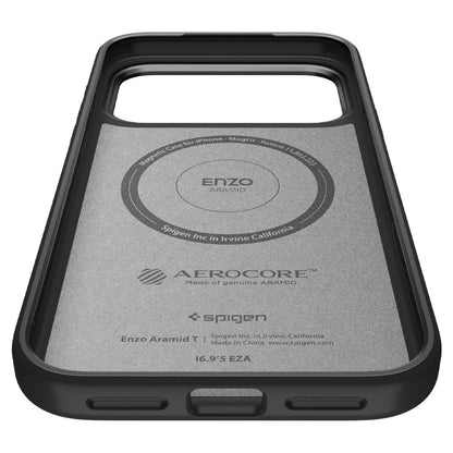 MagSafe Hülle für Apple iPhone 17 Pro, Spigen, Enzo Aramid T, Schwarz