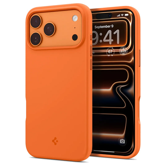 MagSafe Hülle für Apple iPhone 17 Pro, Spigen, Silicone Fit, Orange ACS11379