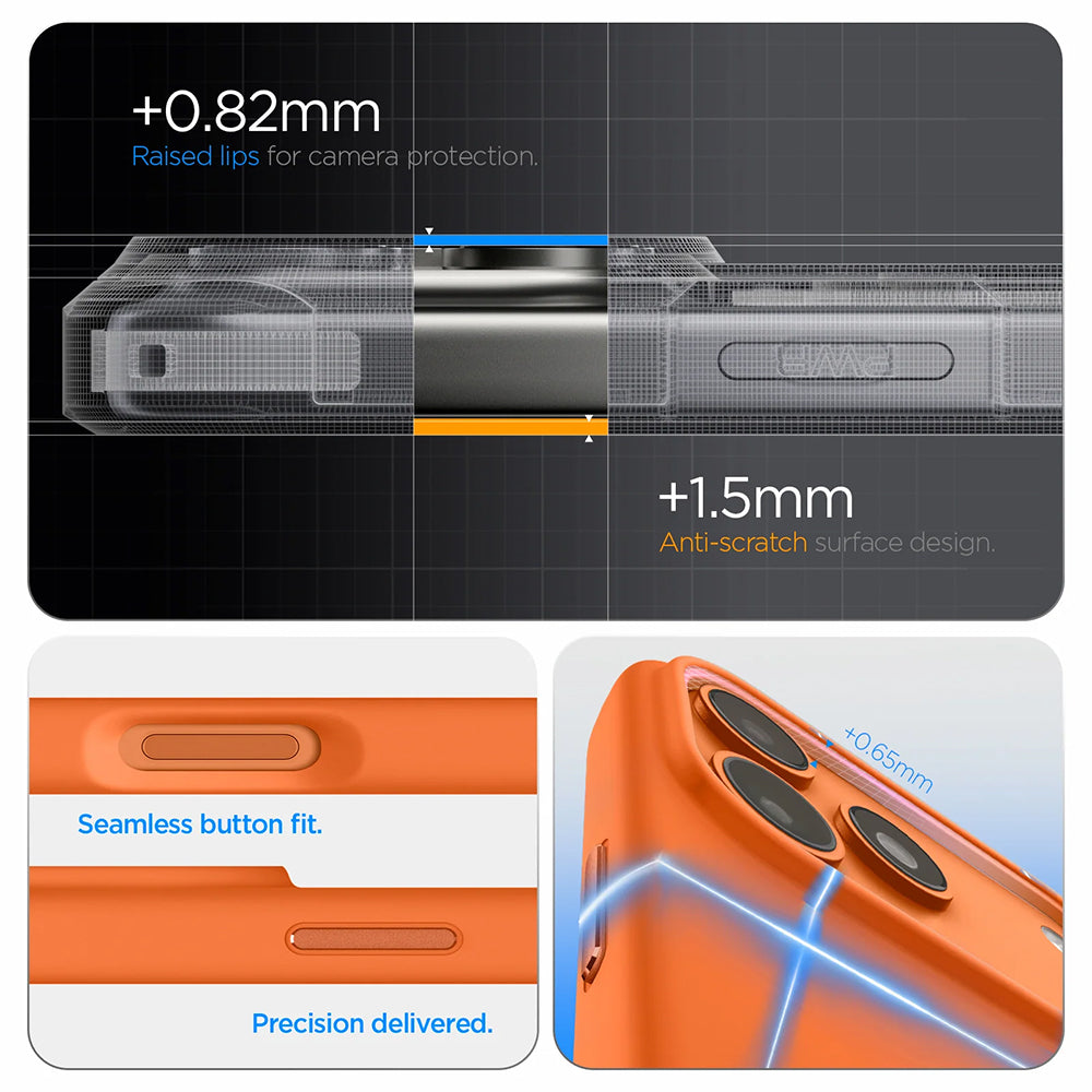 MagSafe Hülle für Apple iPhone 17 Pro, Spigen, Silicone Fit, Orange ACS11379