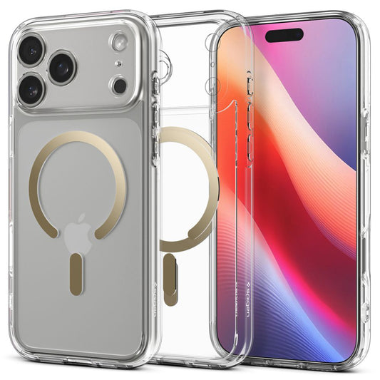 MagSafe Case for Apple iPhone 17 Pro, Spigen, Ultra Hybrid, Transparent Gold