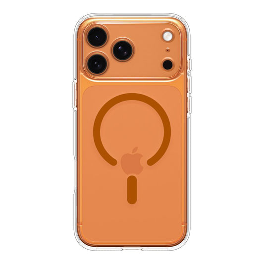 MagSafe Hülle für Apple iPhone 17 Pro, Spigen, Ultra Hybrid, Transparent Orange ACS11112