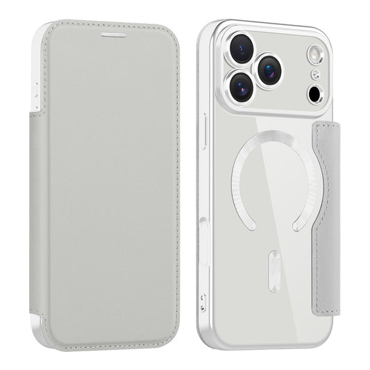 MagSafe Case for Apple iPhone 17 Pro, Techsuit, SmartMag Book, Gray