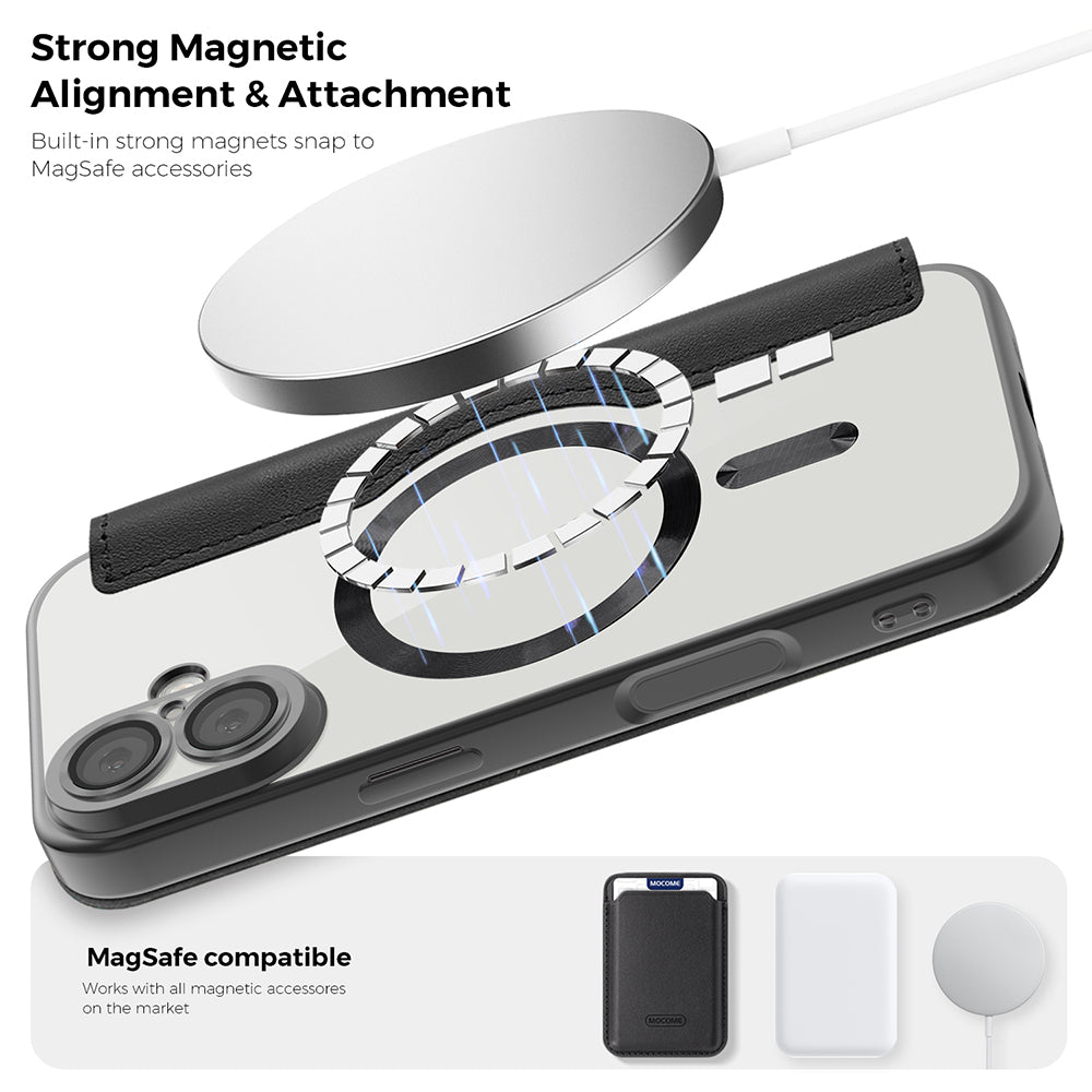 MagSafe Hülle für Apple iPhone 17 Pro, Techsuit, SmartMag Book, Rosa