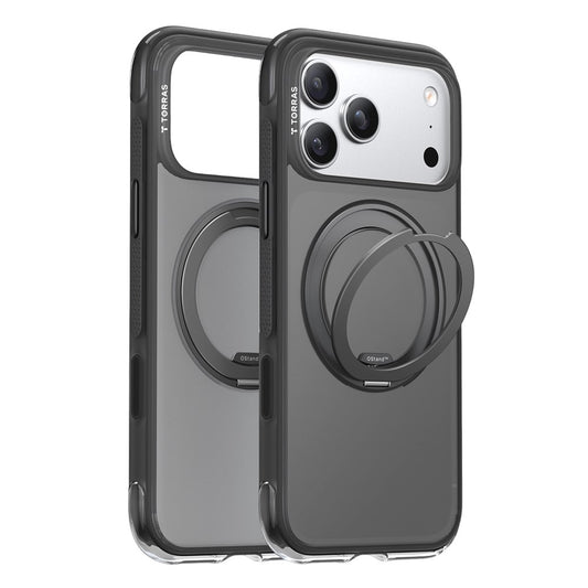 MagSafe-Hülle für Apple iPhone 17 Pro, Torras, Ostand O3 Air, Schwarz