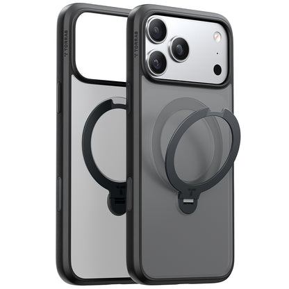 MagSafe Hülle für Apple iPhone 17 Pro, Torras, Ostand Spin, Schwarz