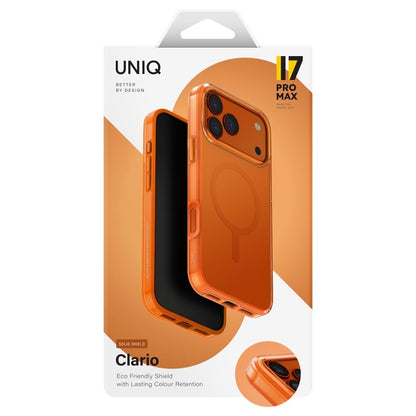 MagSafe Hülle für Apple iPhone 17 Pro, UNIQ, Clario MagClick, Orange
