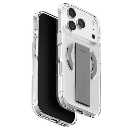 MagSafe Hülle für Apple iPhone 17 Pro, UNIQ, Heldro Air MagClick, Transparent Grau