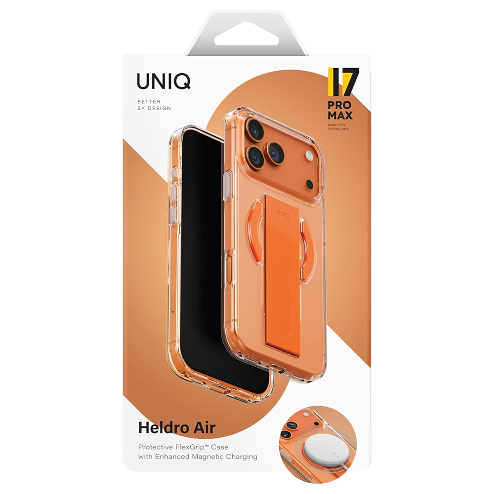 MagSafe Hülle für Apple iPhone 17 Pro, UNIQ, Heldro Air MagClick, Transparent Grau