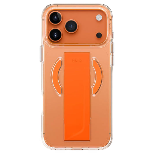 MagSafe Hülle für Apple iPhone 17 Pro, UNIQ, Heldro Air MagClick, Transparent Orange