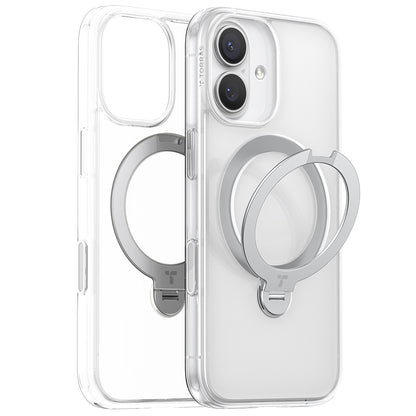MagSafe Hülle für Apple iPhone 17, Torras, Ostand Spin, Transparent