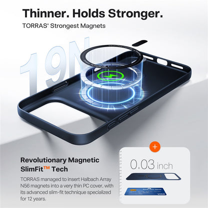 MagSafe Hülle für Apple iPhone 17, Torras, SlimFit, Schwarz