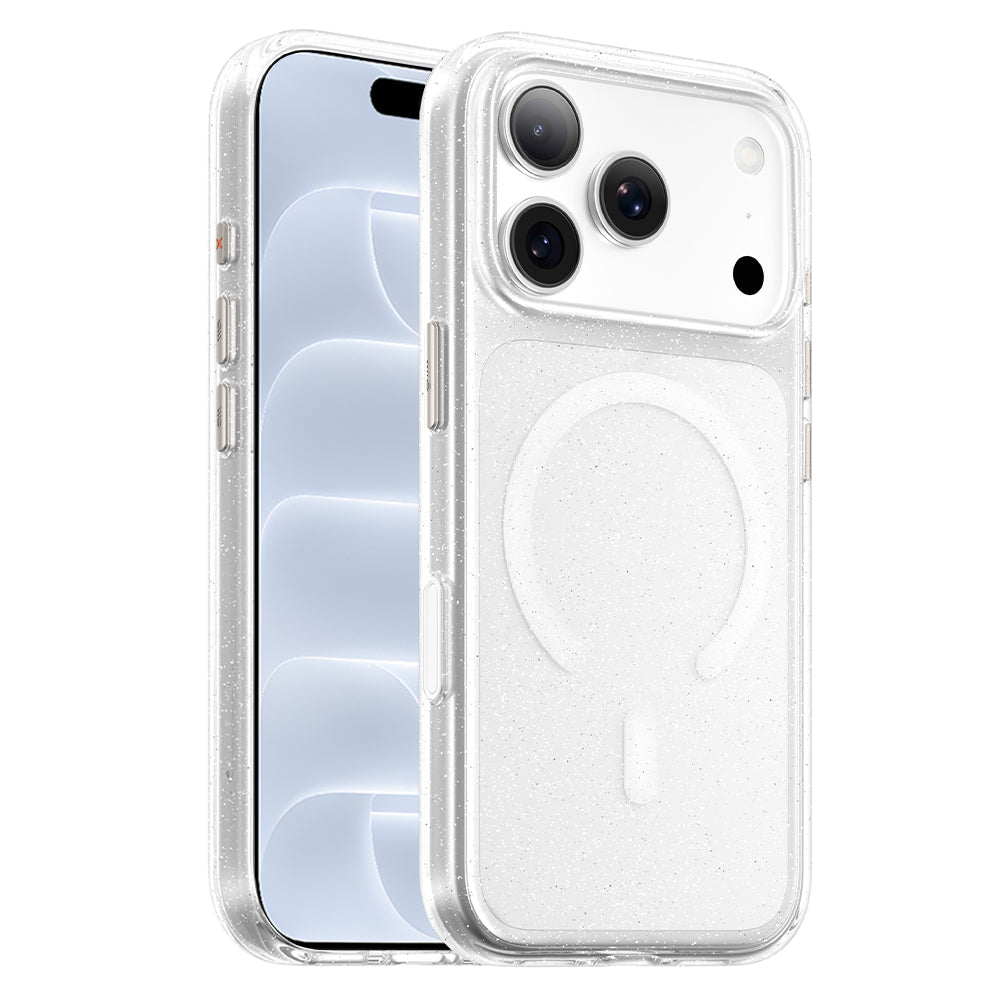 MagSafe-Hülle für Apple iPhone 18 Pro / 17 Pro, Blueo, Crystal Pro Anti-Drop Glitter, transparent