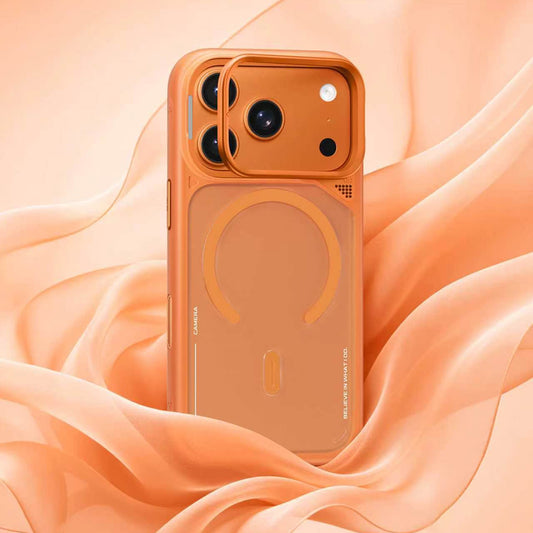 MagSafe-Hülle für Apple iPhone 18 Pro / 17 Pro, Blueo, Heat Dissipation Stand, Satinorange