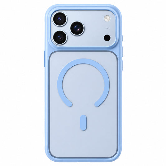 MagSafe-Hülle für Apple iPhone 18 Pro / 17 Pro, Blueo, hautfreundlich und stoßfest, satiniertes Blau