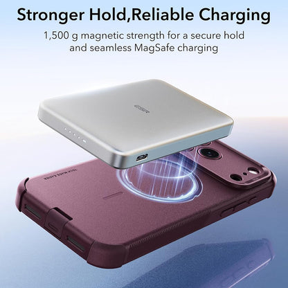 MagSafe-Hülle für Apple iPhone 18 Pro / 17 Pro, ESR, Cyber, Dunkelrot, satiniert