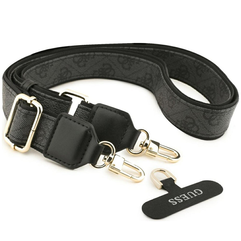 MagSafe-Hülle für Apple iPhone 18 Pro / 17 Pro, Guess, 4G Cardslot & Big Strap, Schwarz