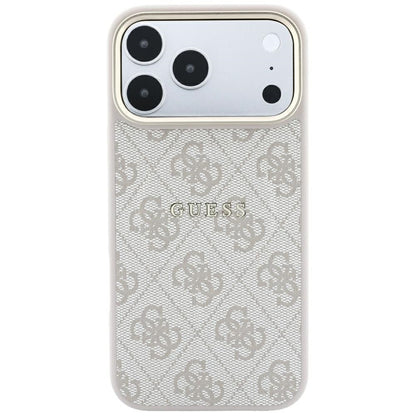 MagSafe-Hülle für Apple iPhone 18 Pro / 17 Pro, Guess, 4G Embossed Classic, Rosa
