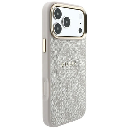 MagSafe-Hülle für Apple iPhone 18 Pro / 17 Pro, Guess, 4G Embossed Classic, Rosa