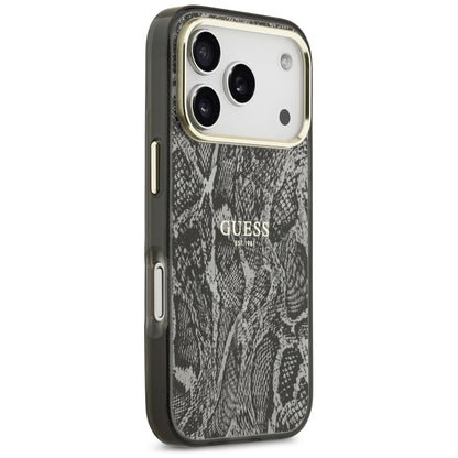 MagSafe Case for Apple iPhone 18 Pro / 17 Pro, Guess, Python Pattern, Black