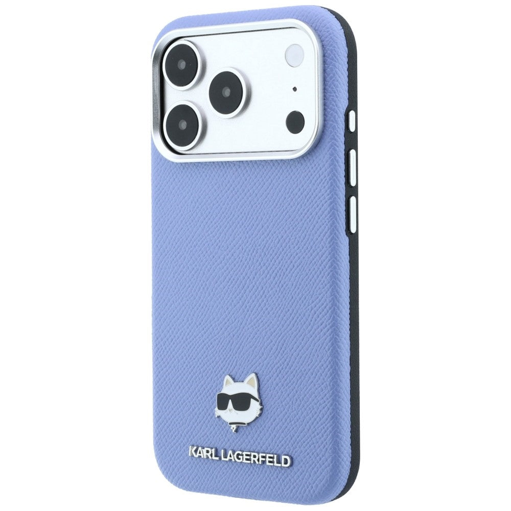 MagSafe-Hülle für Apple iPhone 18 Pro / 17 Pro, Karl Lagerfeld, Grained Choupette Head, Blau