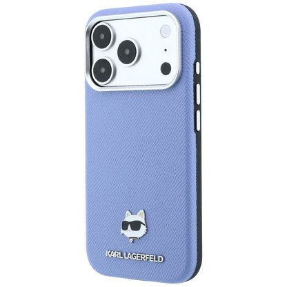 MagSafe-Hülle für Apple iPhone 18 Pro / 17 Pro, Karl Lagerfeld, Grained Choupette Head, Blau