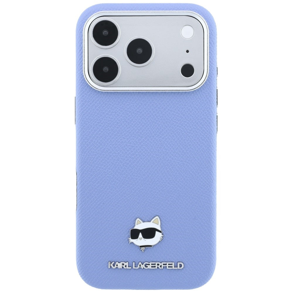MagSafe-Hülle für Apple iPhone 18 Pro / 17 Pro, Karl Lagerfeld, Grained Choupette Head, Blau
