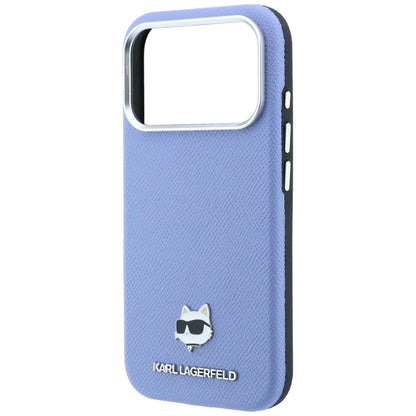 MagSafe-Hülle für Apple iPhone 18 Pro / 17 Pro, Karl Lagerfeld, Grained Choupette Head, Blau