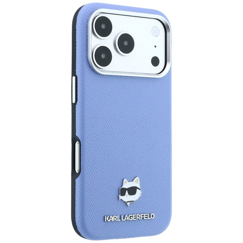 MagSafe-Hülle für Apple iPhone 18 Pro / 17 Pro, Karl Lagerfeld, Grained Choupette Head, Blau