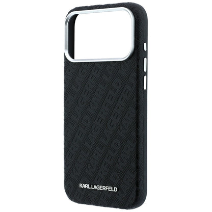 MagSafe-Hülle für Apple iPhone 18 Pro / 17 Pro, Karl Lagerfeld, geprägtes Metall-Logo, Schwarz